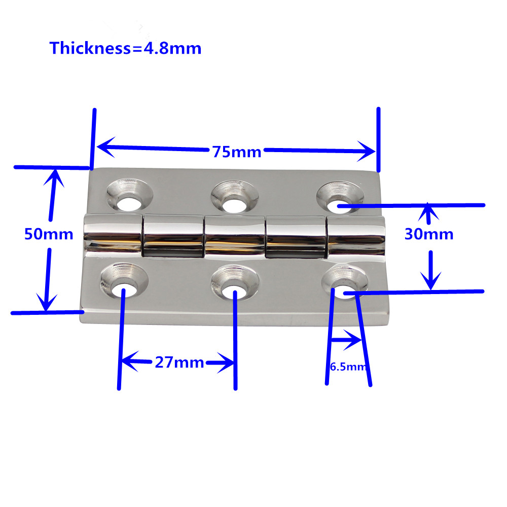  Las bisagras de puerta resistentes de los muebles del metal empalman la bisagra de acero inoxidable 50*75
