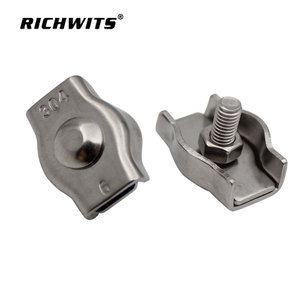  La cuerda de alambre a una cara del acero inoxidable acorta la sola abrazadera cruzada de la cuerda de alambre