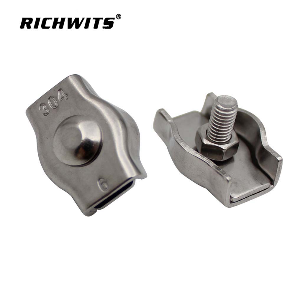  La cuerda de alambre a una cara del acero inoxidable acorta la sola abrazadera cruzada de la cuerda de alambre