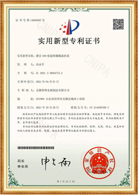 Certificado de Patente de Modelo de Utilidad