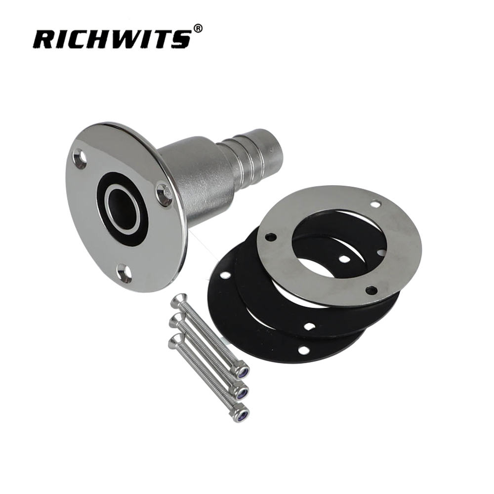 Pestillo para barco de acero inoxidable 316 con ajuste de piel de escape a través del casco