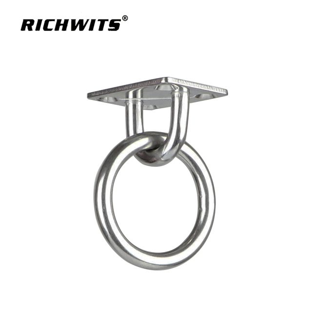  Anillos de Amarre de Acero Inoxidable de Forma Cuadrada Placa de Ojo 4mm-8mm