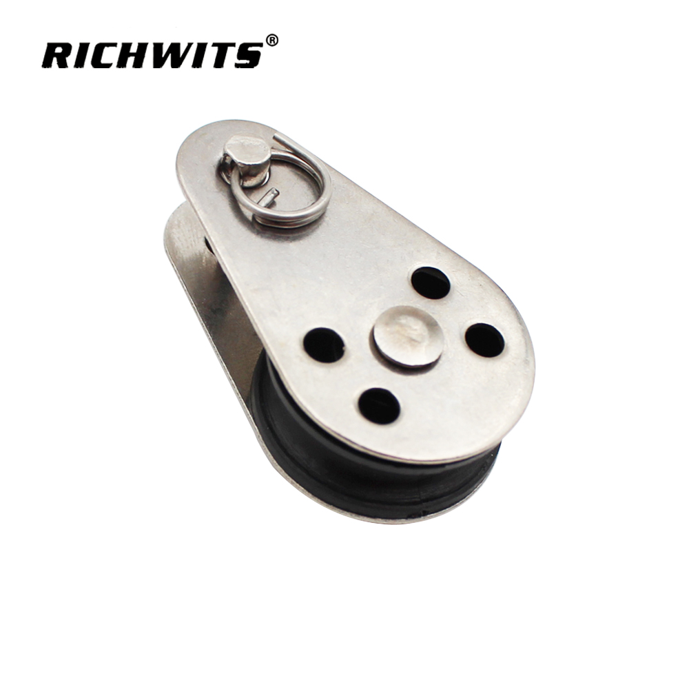 Bloque de polea SS304 de rueda de remolque de alambre colgante de cuerda de alambre 25mm ZB6606