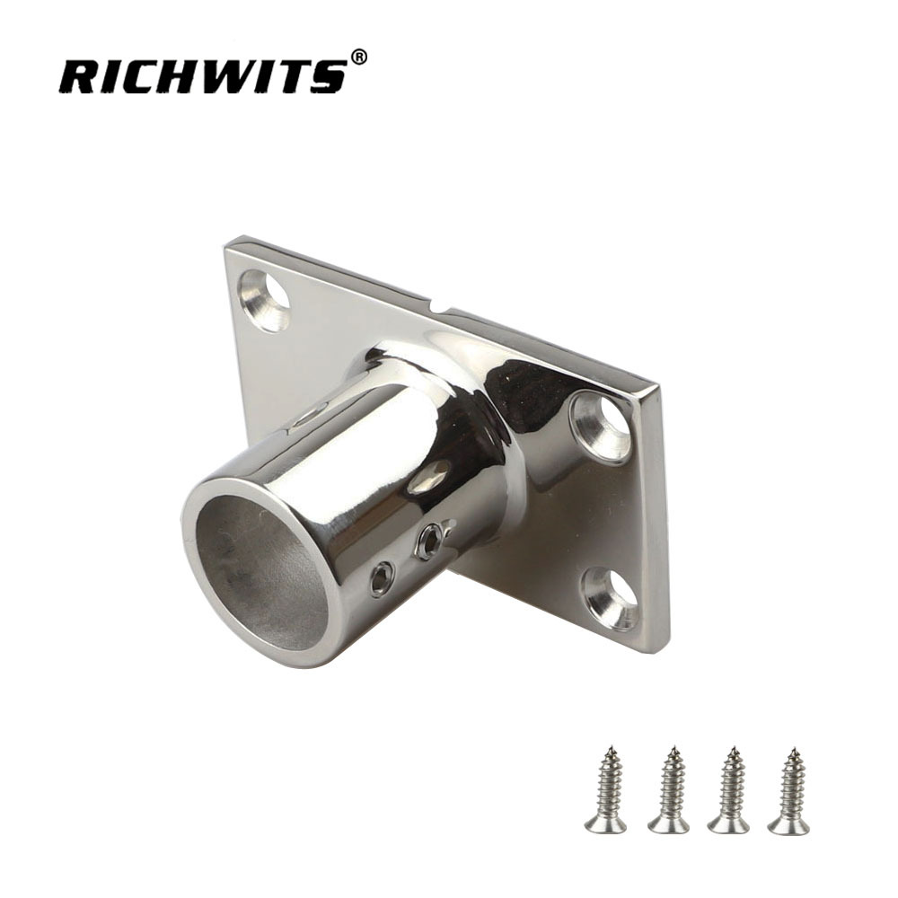  Hardware marino Acero inoxidable 316 Base de riel de 90 grados para yate de barco 22 mm 25 mm