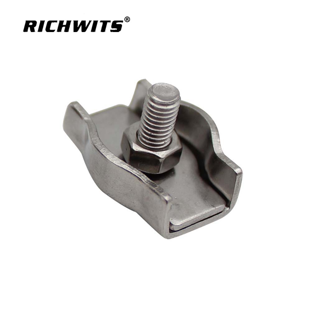  La cuerda de alambre a una cara del acero inoxidable acorta la sola abrazadera cruzada de la cuerda de alambre