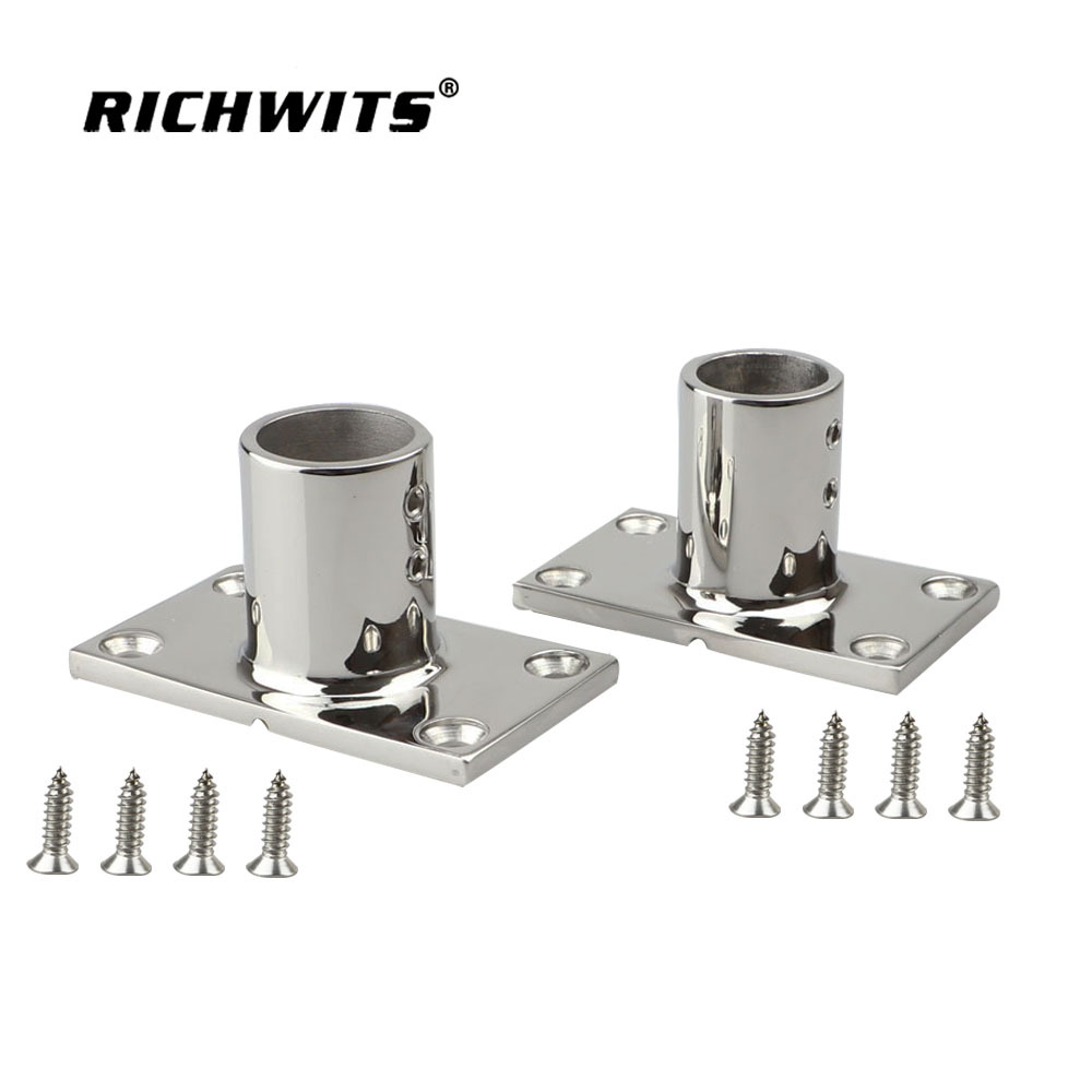  Hardware marino Acero inoxidable 316 Base de riel de 90 grados para yate de barco 22 mm 25 mm