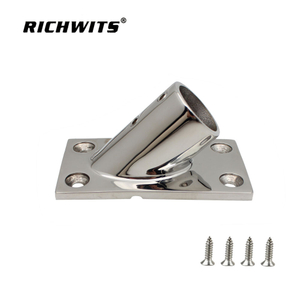  Base de riel rectangular de acero inoxidable de hardware marino de 45 grados 