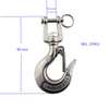 Ganchos de grúa de mandíbula giratoria de hardware de acero inoxidable