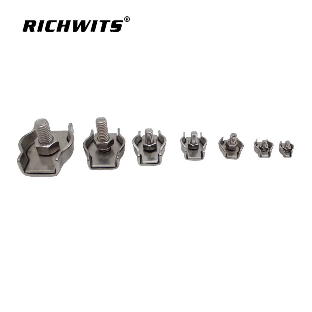  La cuerda de alambre a una cara del acero inoxidable acorta la sola abrazadera cruzada de la cuerda de alambre