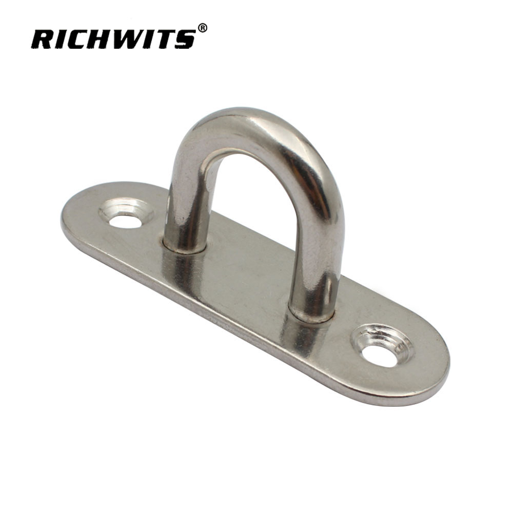 Gancho de techo con almohadilla ovalada de acero inoxidable, 5mm-9mm