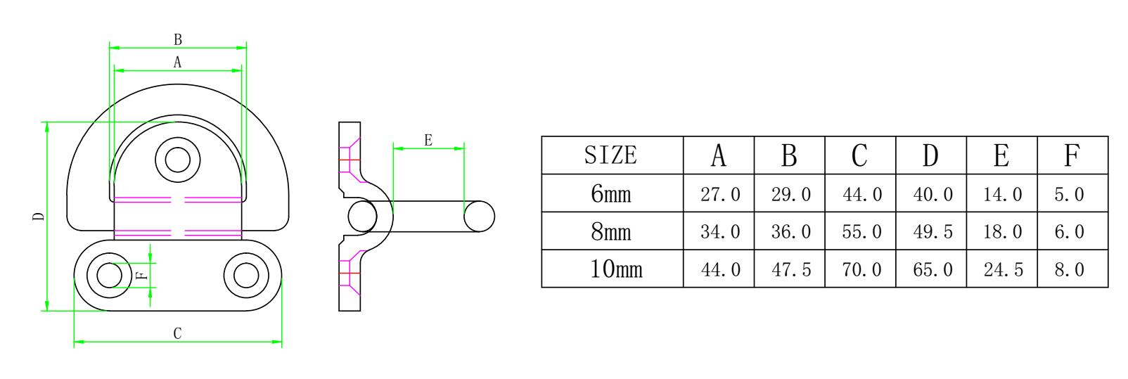 ZB0703 D形搭扣-简图