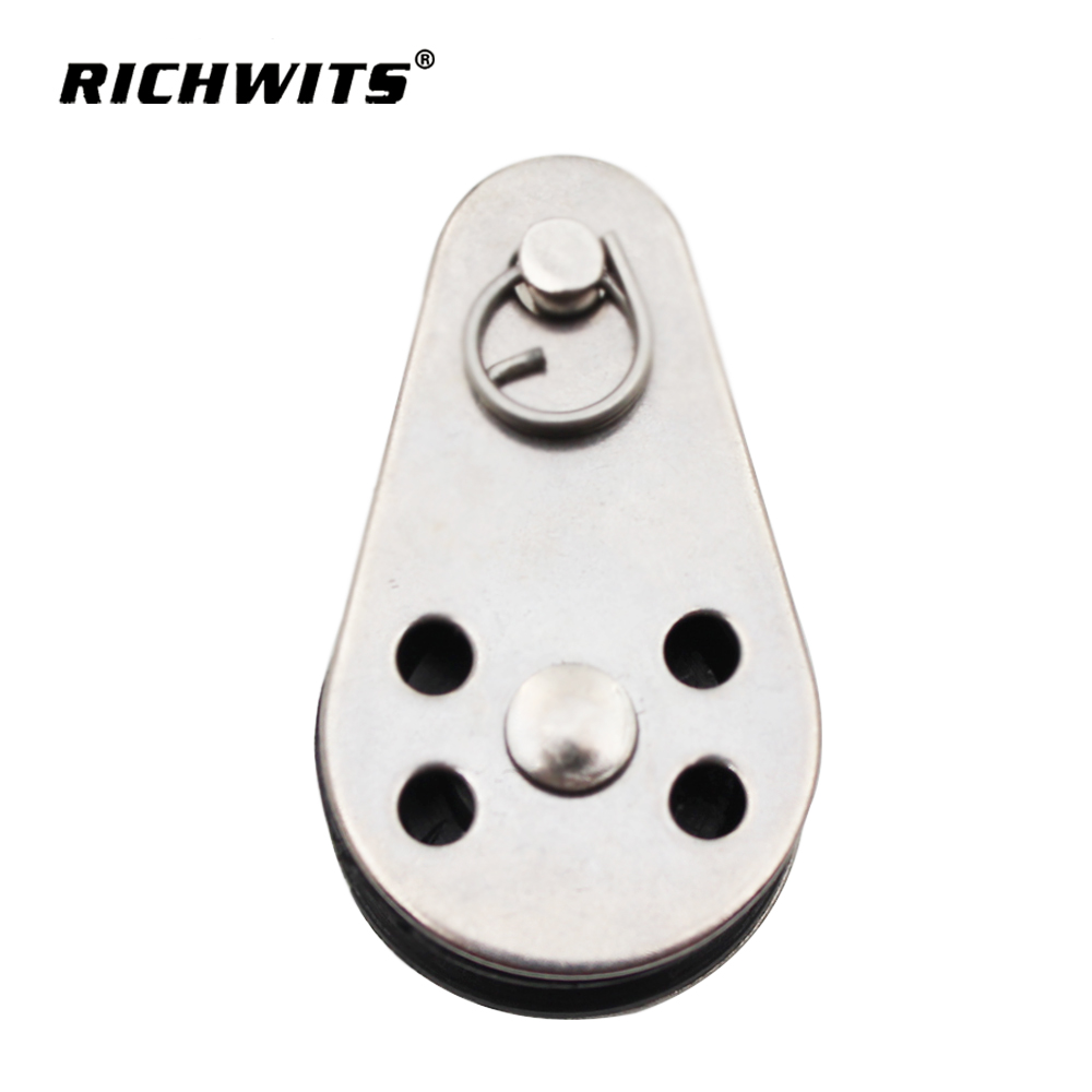 Bloque de polea SS304 de rueda de remolque de alambre colgante de cuerda de alambre 25mm ZB6606
