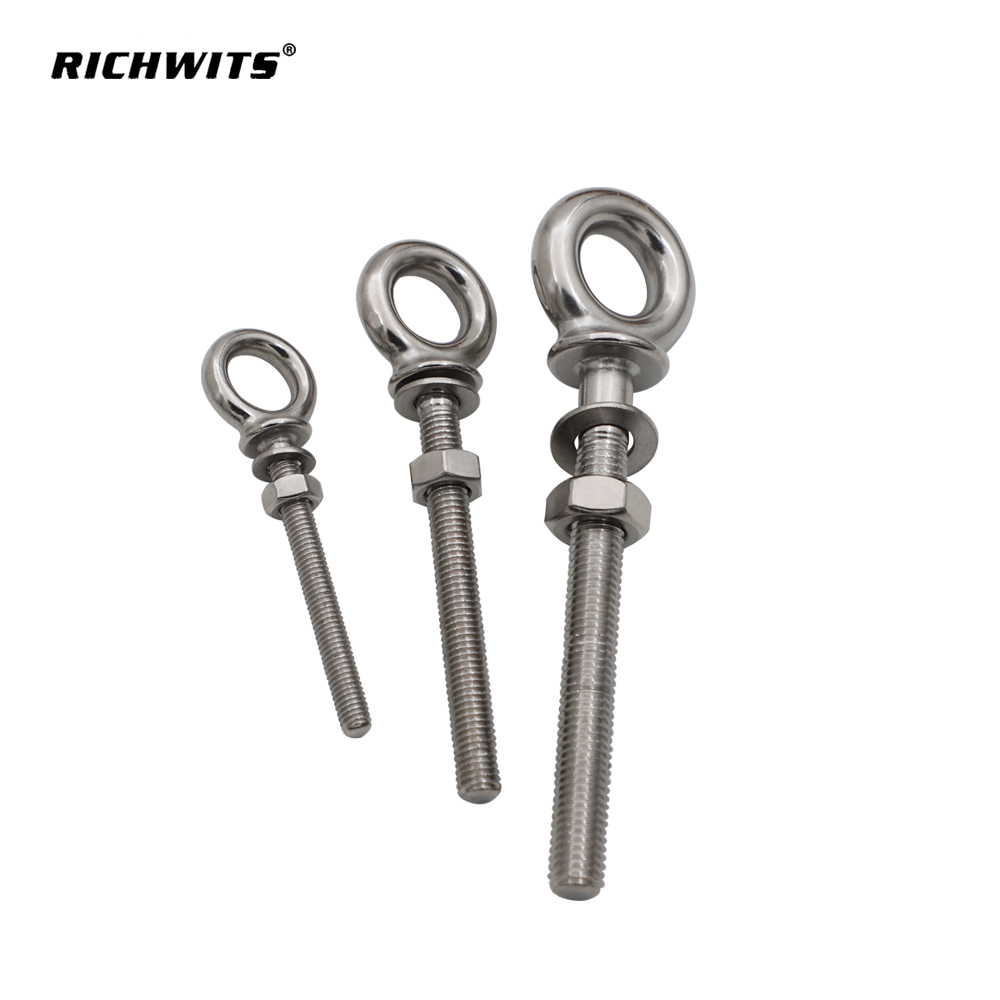 Perno de argolla de tornillo de elevación de rosca larga HX M6 M8 M10