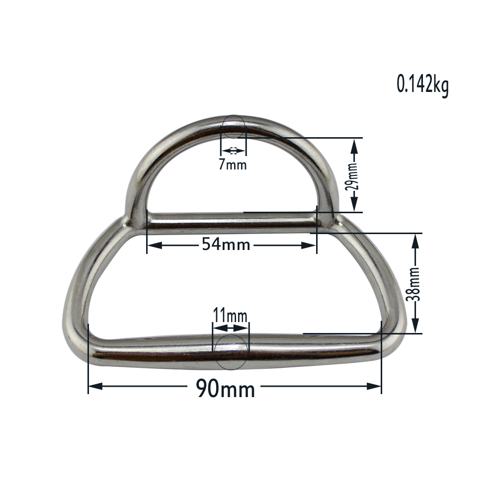 Mango de remolque para embarcaciones 316 de alta resistencia, 90 mm