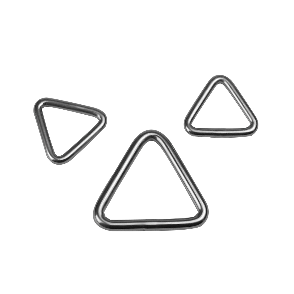 Anillo de metal con ajustador deslizante con hebilla triangular para correa de bolso, hebilla ajustable