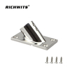  Base de riel rectangular de acero inoxidable de hardware marino de 45 grados 