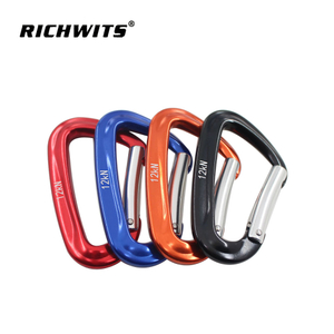 Gancho de mosquetón de roca de aluminio de aviación con cerradura automática 7075D 48*80