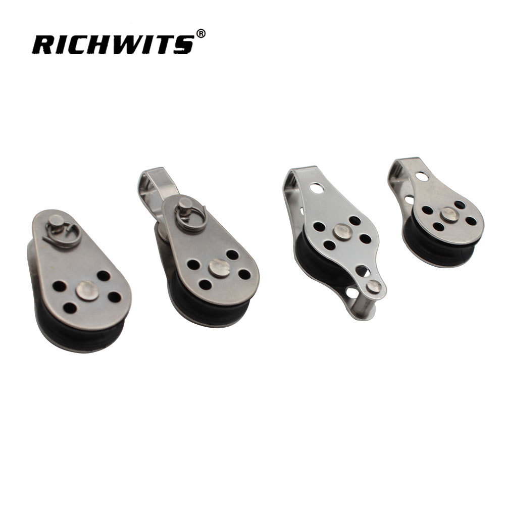 Bloque de polea de rueda de remolque de alambre colgante de cuerda de alambre de acero inoxidable 304 25mm ZB6605