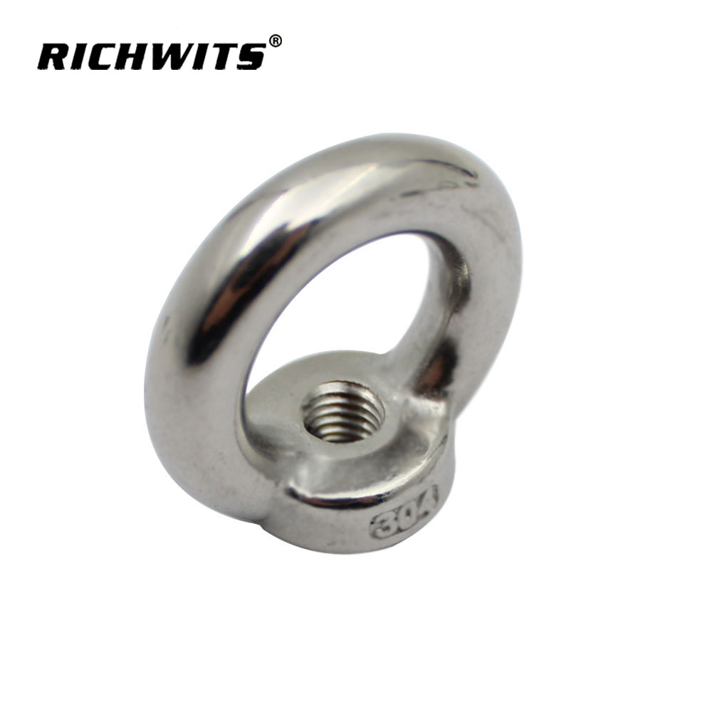 Cáncamo de elevación de acero inoxidable 304/316 con tuercas DIN582 M5-M24