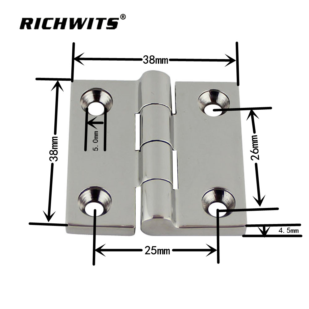 Bisagra para yate de acero inoxidable 304 pulido espejo