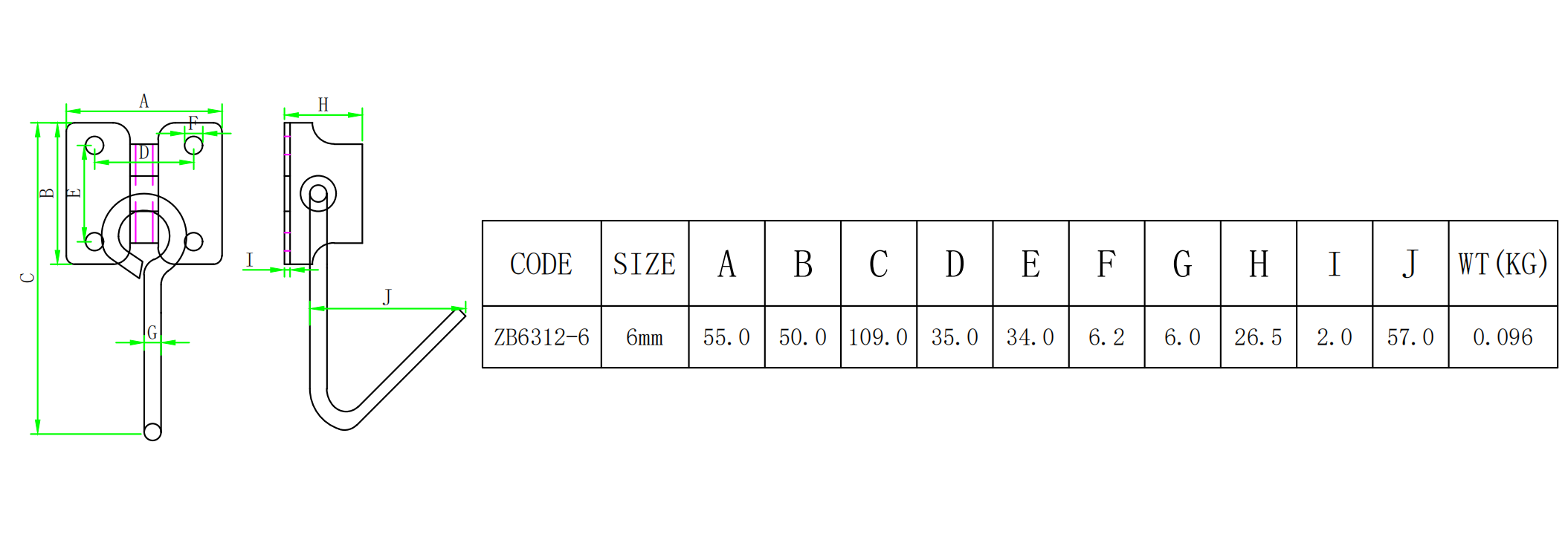 ZB6312 TAMA&Ntilde;O