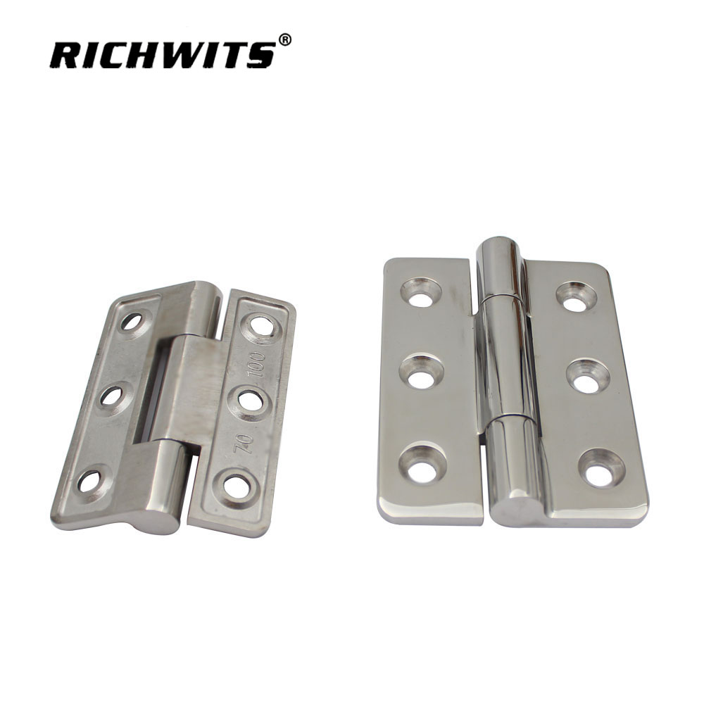 Marine Hardware SS304 Bisagra de seis orificios de tres secciones