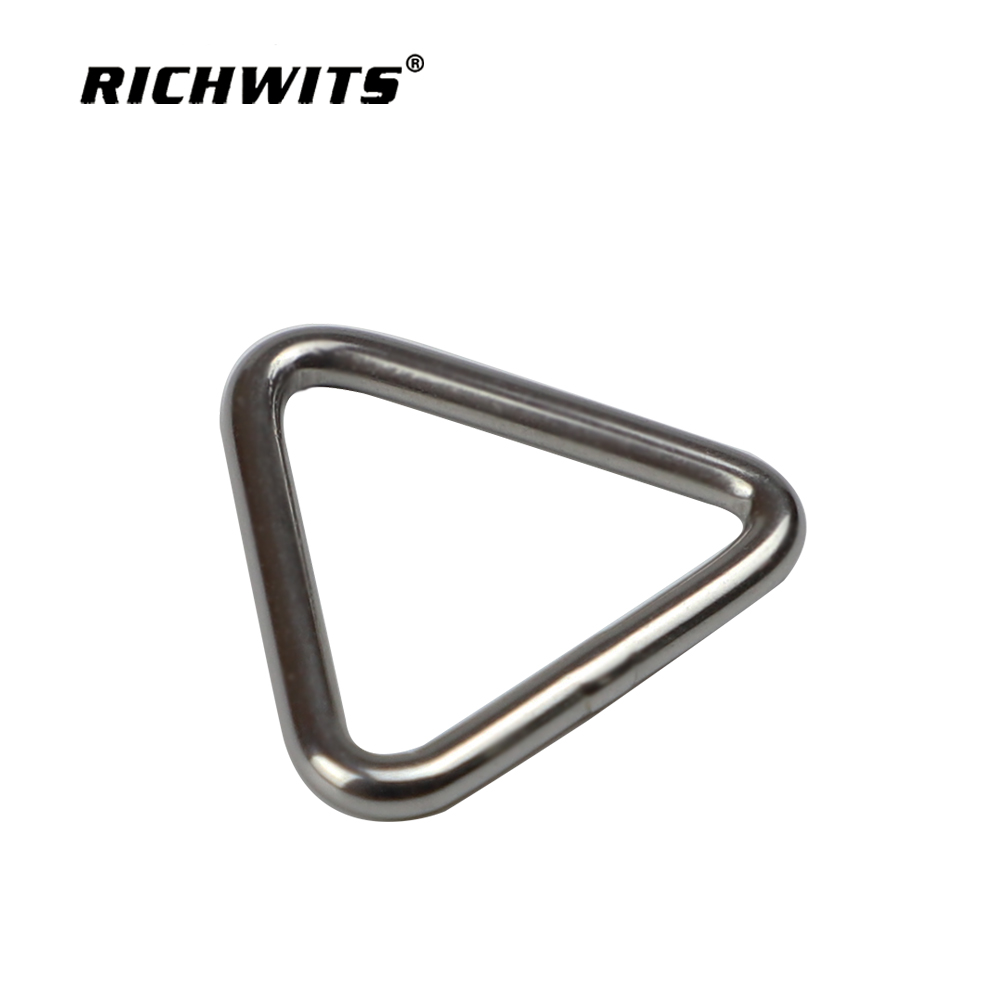 Anillo de metal con ajustador deslizante con hebilla triangular para correa de bolso, hebilla ajustable