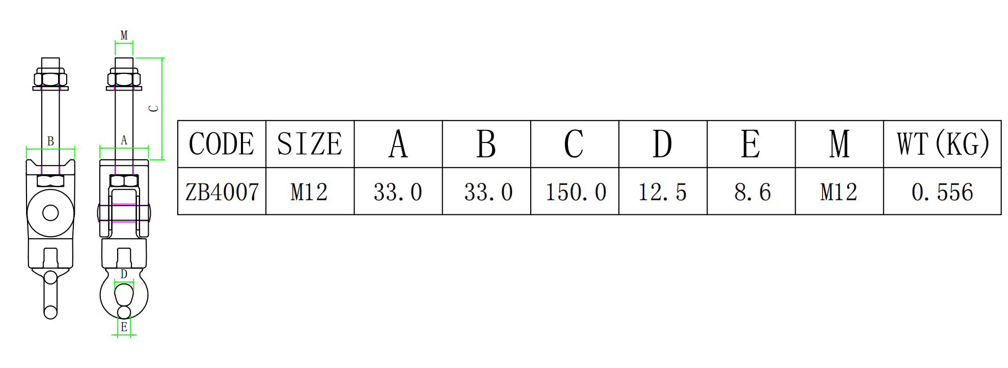 Kit de hamaca para exteriores de acero inoxidable 304