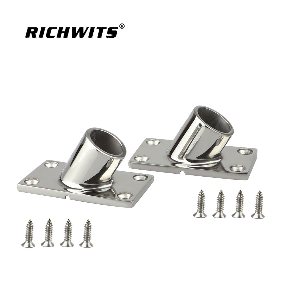  Accesorios marinos de acero inoxidable 316 base de carril de 60 grados 22 mm/25 mm