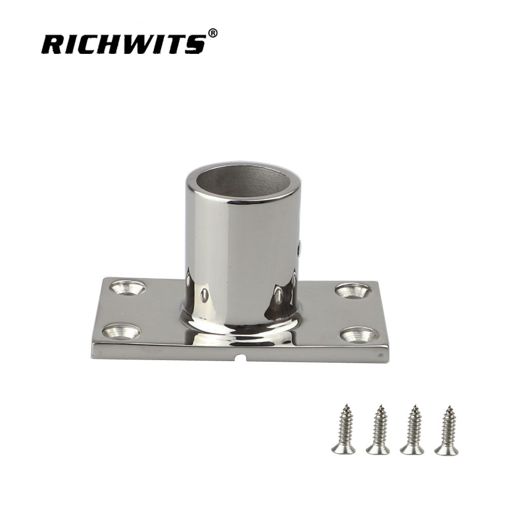  Hardware marino Acero inoxidable 316 Base de riel de 90 grados para yate de barco 22 mm 25 mm