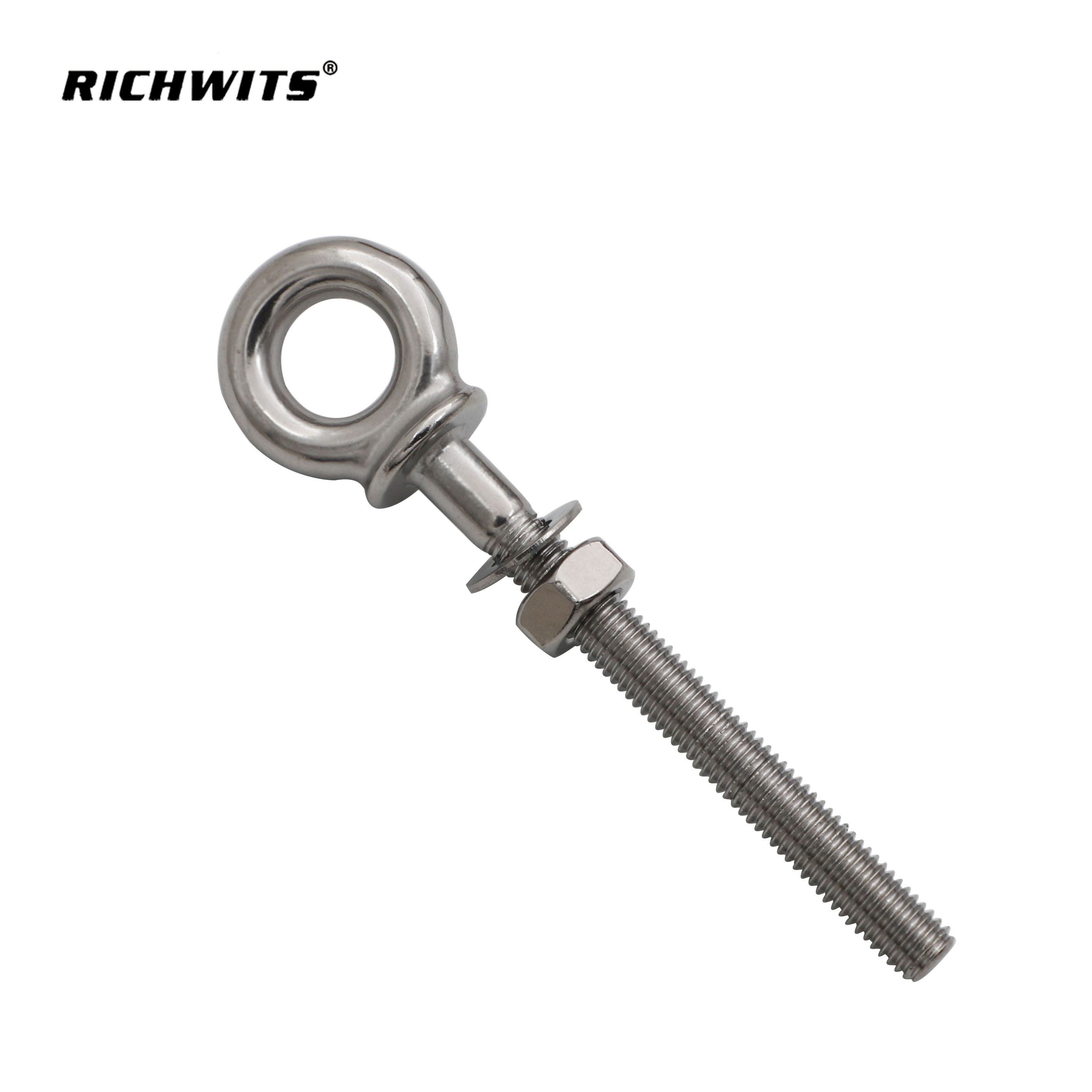 Perno de argolla de tornillo de elevación de rosca larga HX M6 M8 M10