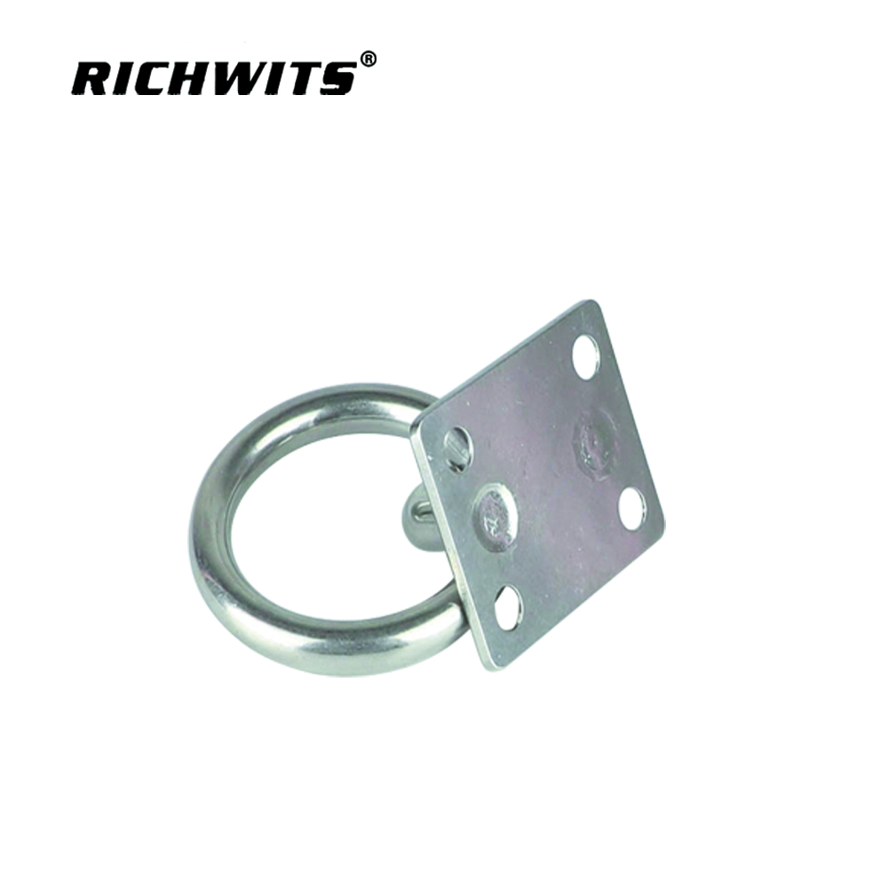  Anillos de Amarre de Acero Inoxidable de Forma Cuadrada Placa de Ojo 4mm-8mm