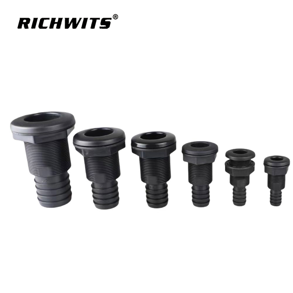 Conector de casco para barco, manguera de ventilación de drenaje de plástico