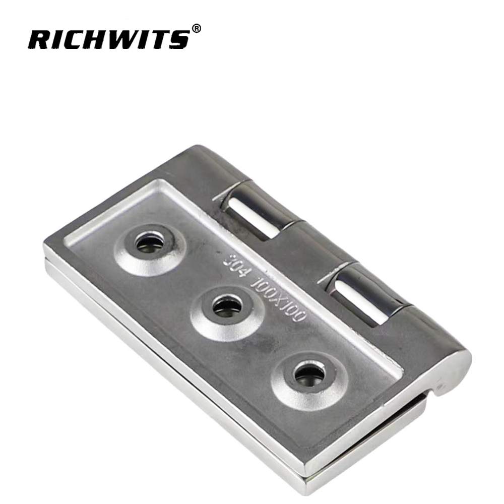  Bisagra de acero inoxidable para equipos industriales, bisagra para puerta de gabinete