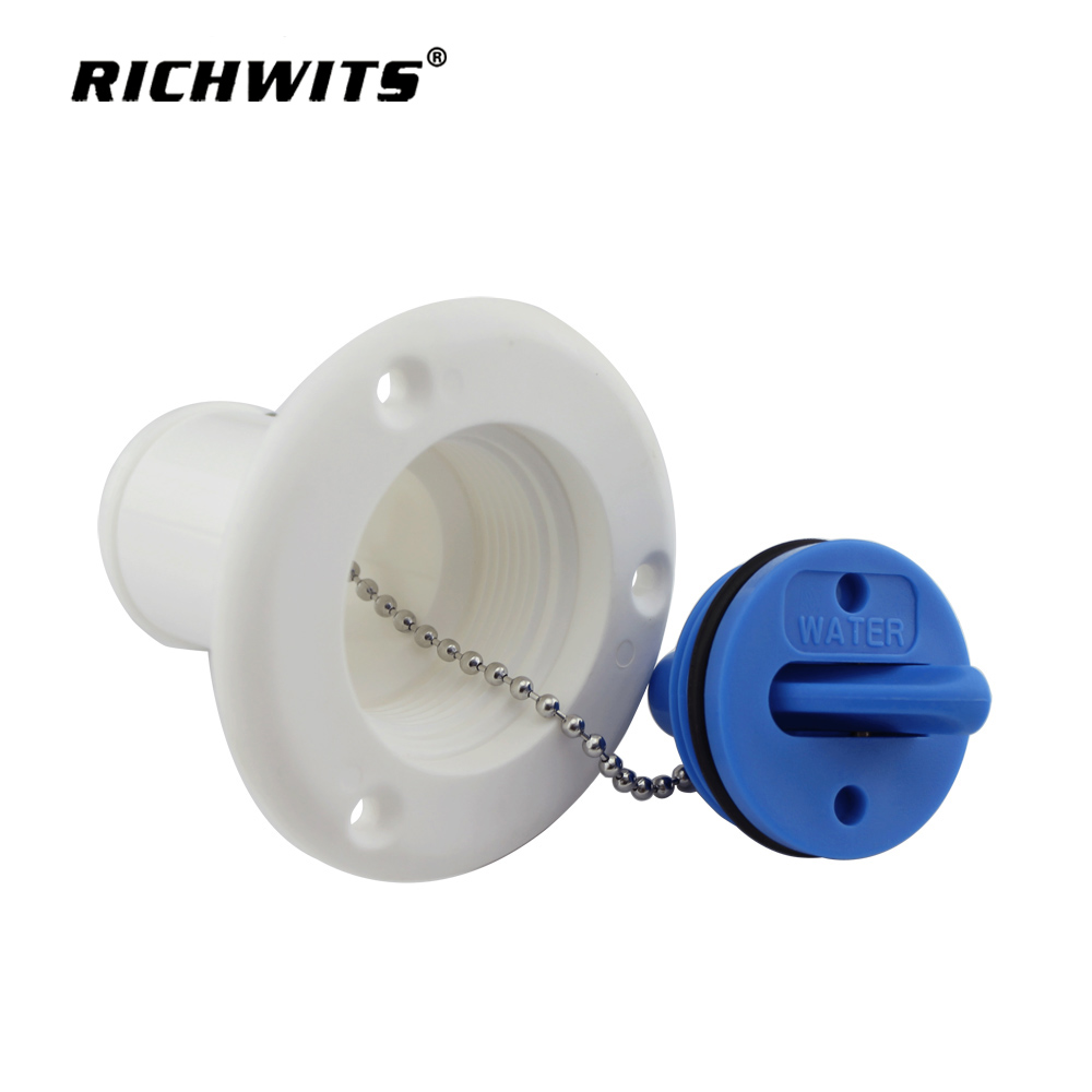 Marine Hardware Deck Filler Socket de Agua Plástico 38mm