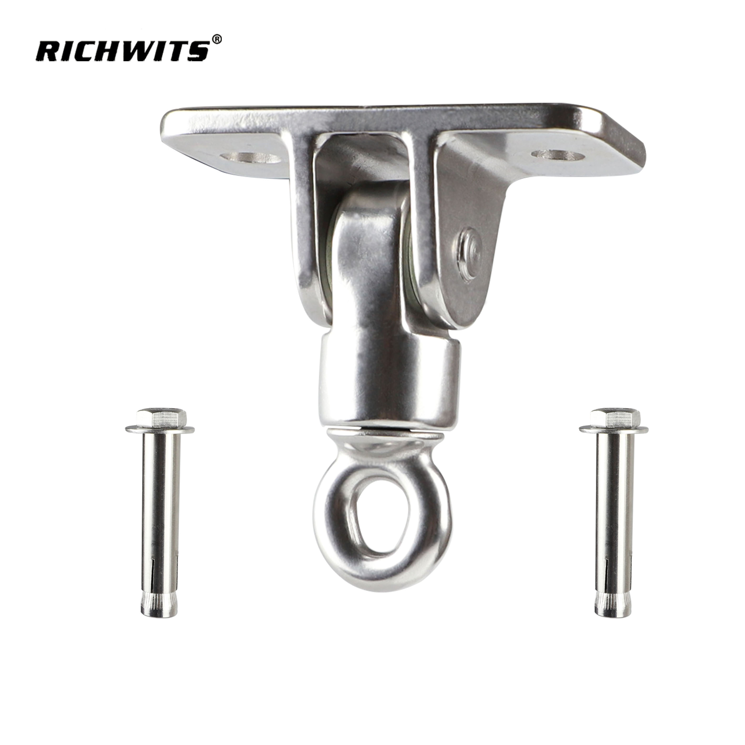  Kit para colgar hamaca con marco oscilante y anillo de placa giratoria de acero inoxidable