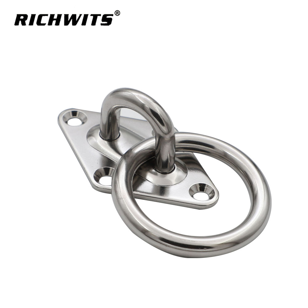 Ojo con almohadilla de diamante de acero inoxidable de grado marino con anillo de 5 mm a 10 mm