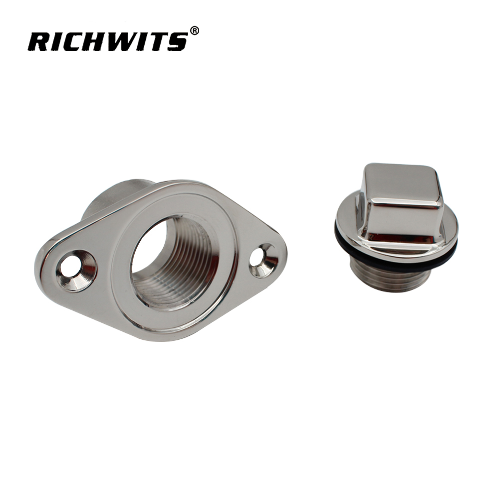 Tapón de drenaje de tablero de diamante de acero inoxidable marino