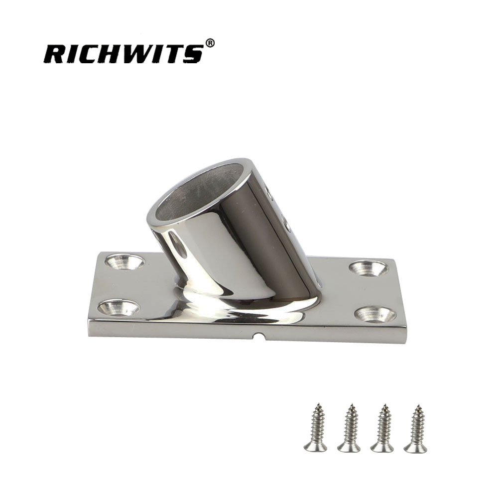  Accesorios marinos de acero inoxidable 316 base de carril de 60 grados 22 mm/25 mm