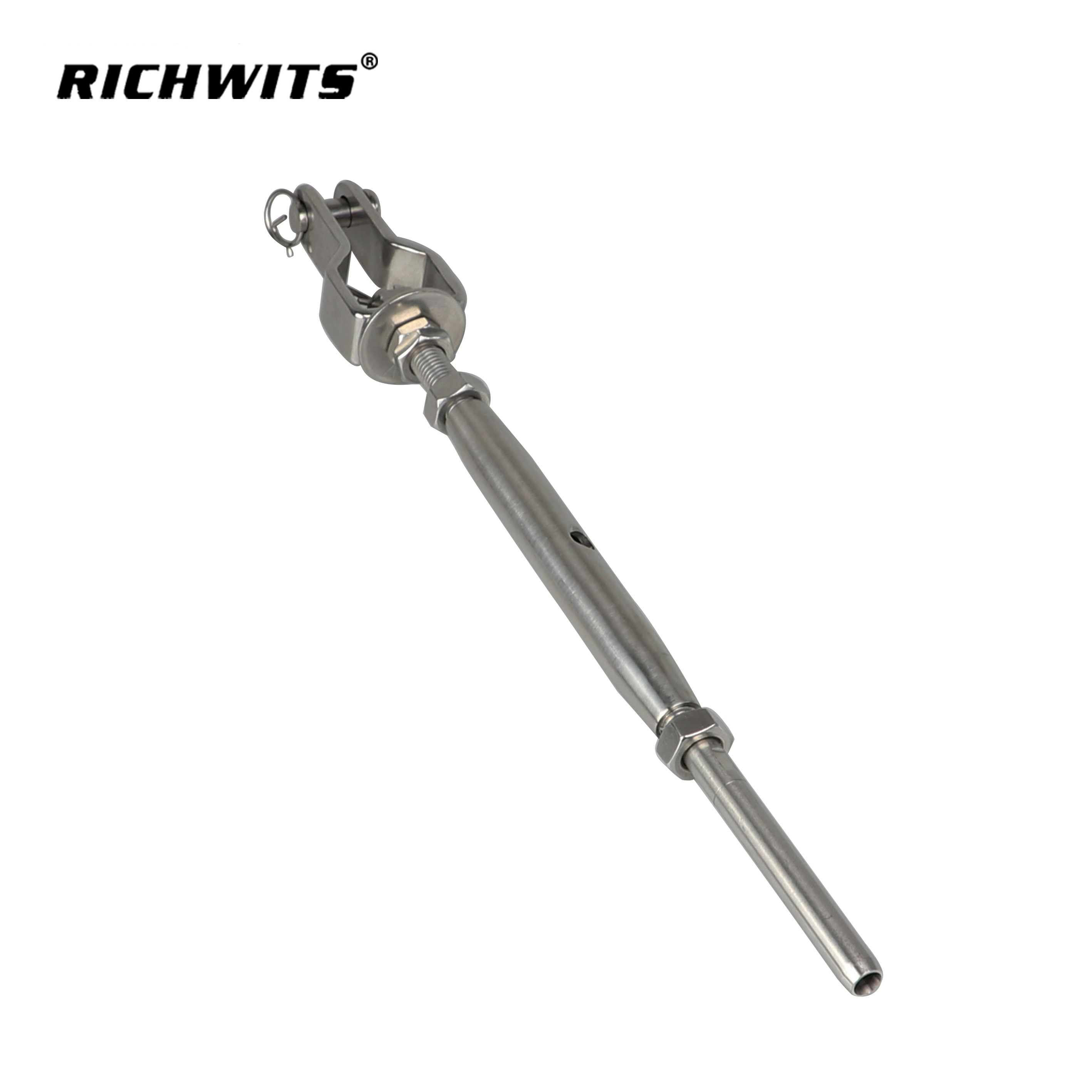 Precio de fábrica Hardware de aparejo Acero inoxidable 316 Cuerpo cerrado Tensor Mandíbula a barra lisa