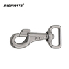 Gancho de presión de anillo cuadrado de acero inoxidable 304 a precio de fábrica, clip de perro giratorio para correa de mascota