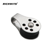 Hardware de aparejo de nailon de acero inoxidable con rodamientos de bolas, polea única para cuerda