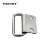 Tirador de gabinete plegable de acero inoxidable 304 de alta resistencia, anillo de elevación de Metal de montaje de doble orificio para hardware marino