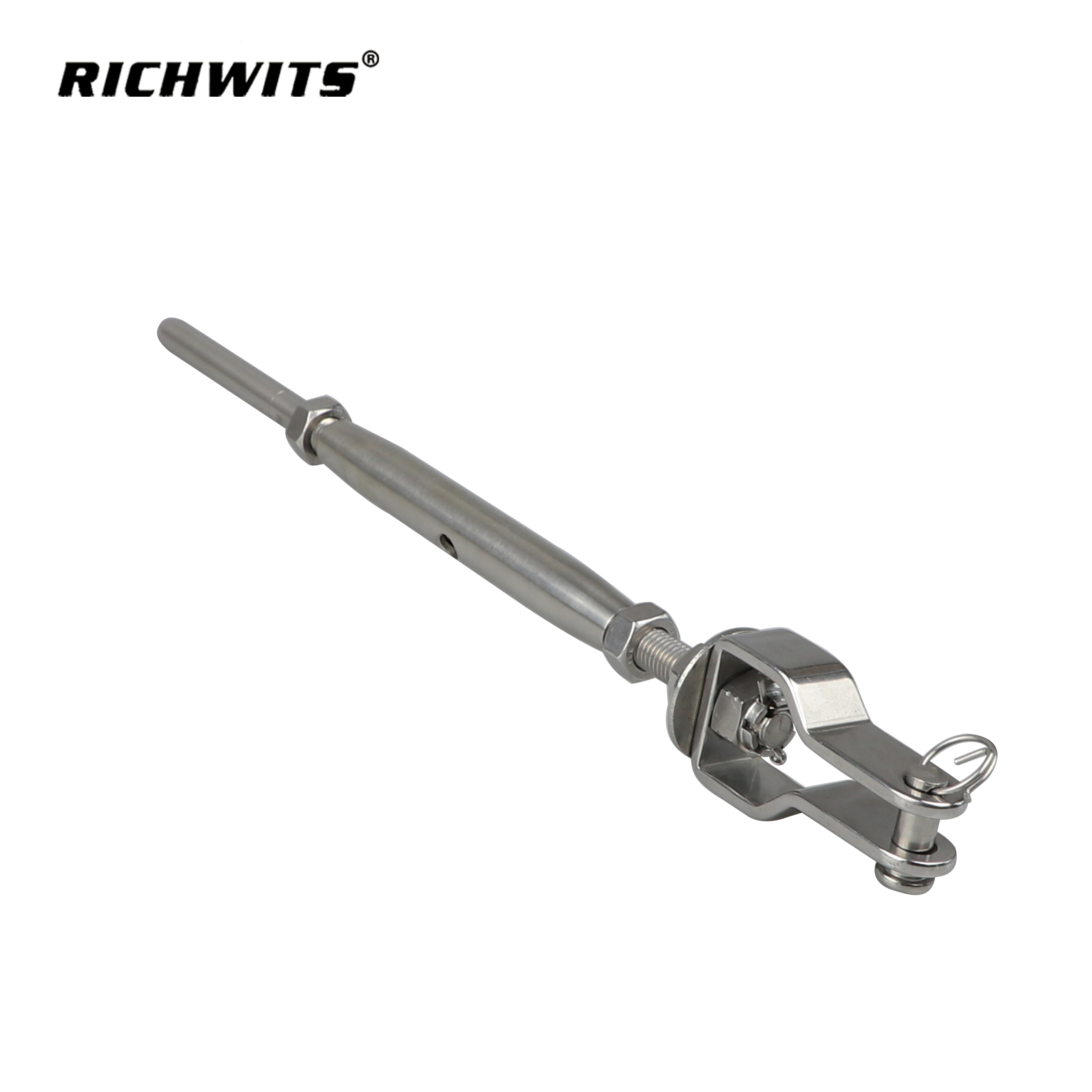 Precio de fábrica Hardware de aparejo Acero inoxidable 316 Cuerpo cerrado Tensor Mandíbula a barra lisa