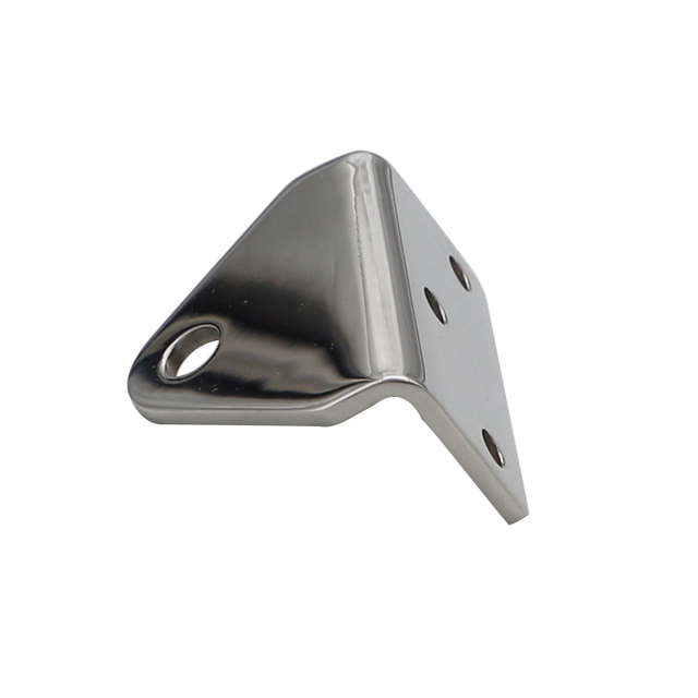 Soporte de montaje triangular en forma de L de acero inoxidable OEM 316, soporte de esquina de 90 grados para yate y barco