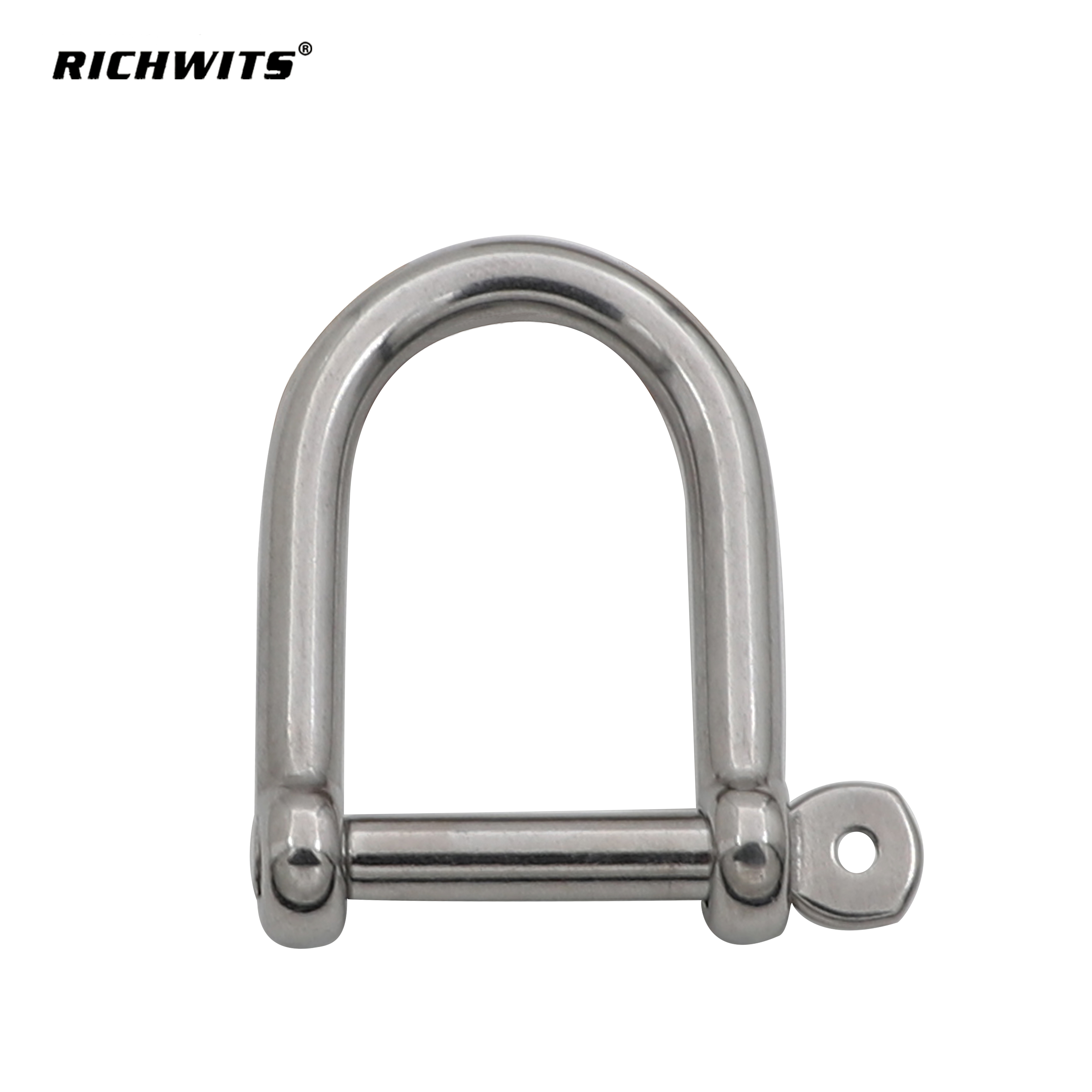 Accesorios de cadena de grillete de seguridad ensanchados tipo D de electropulido de acero inoxidable 316