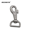 Gancho de presión de anillo cuadrado de acero inoxidable 304 a precio de fábrica, clip de perro giratorio para correa de mascota