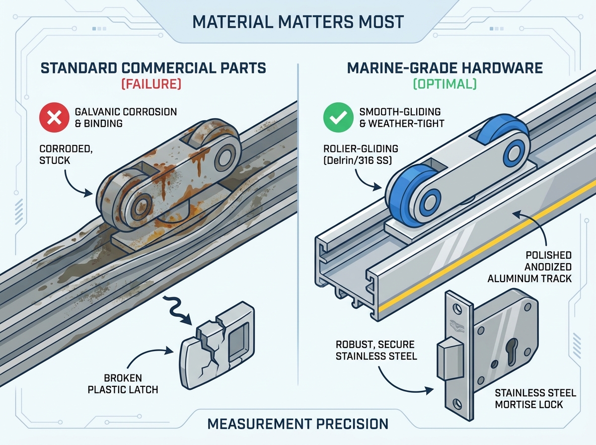 Medici&oacute;n y alineaci&oacute;n de v&iacute;as de hardware marino