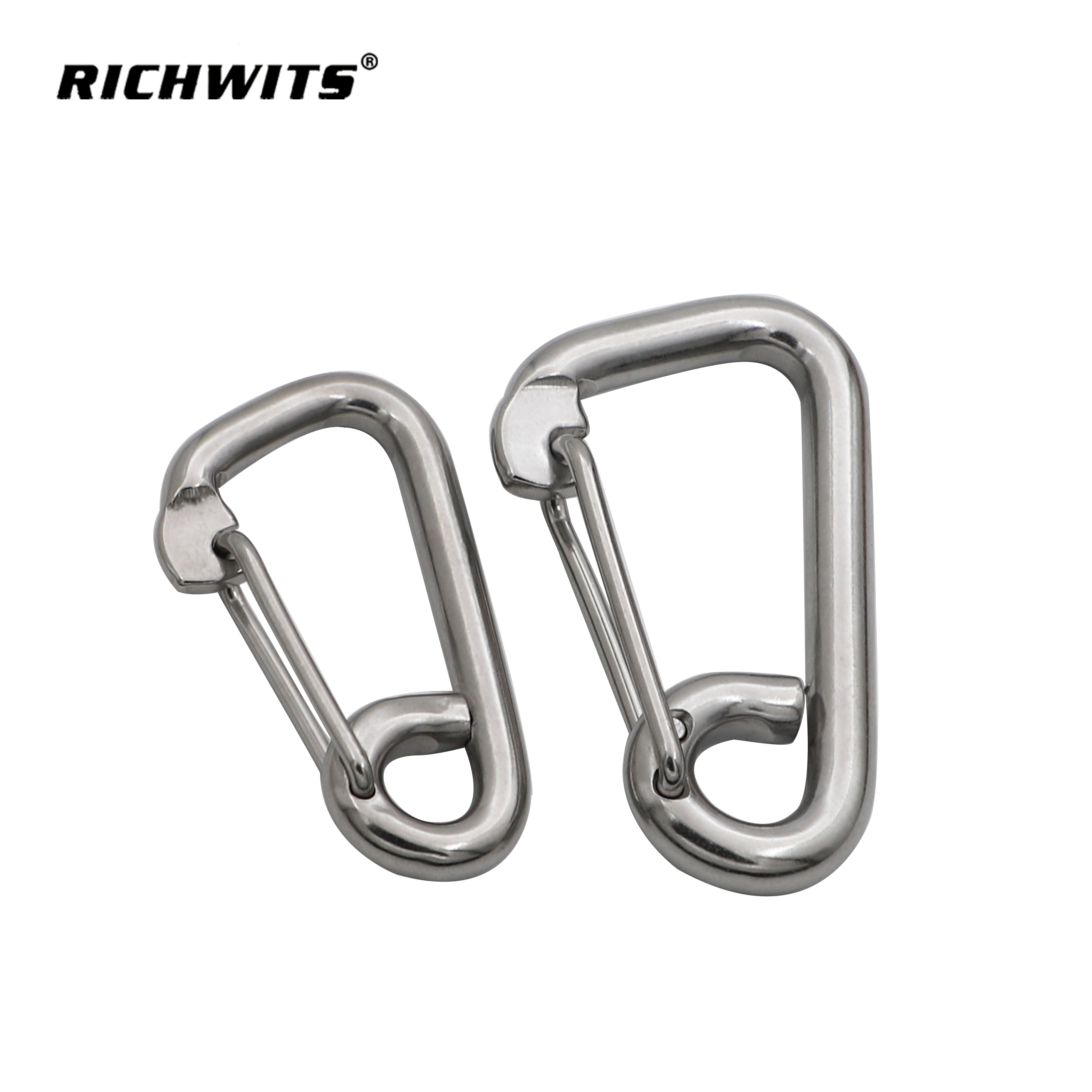 Fábrica de ganchos de resorte simple de acero inoxidable 304