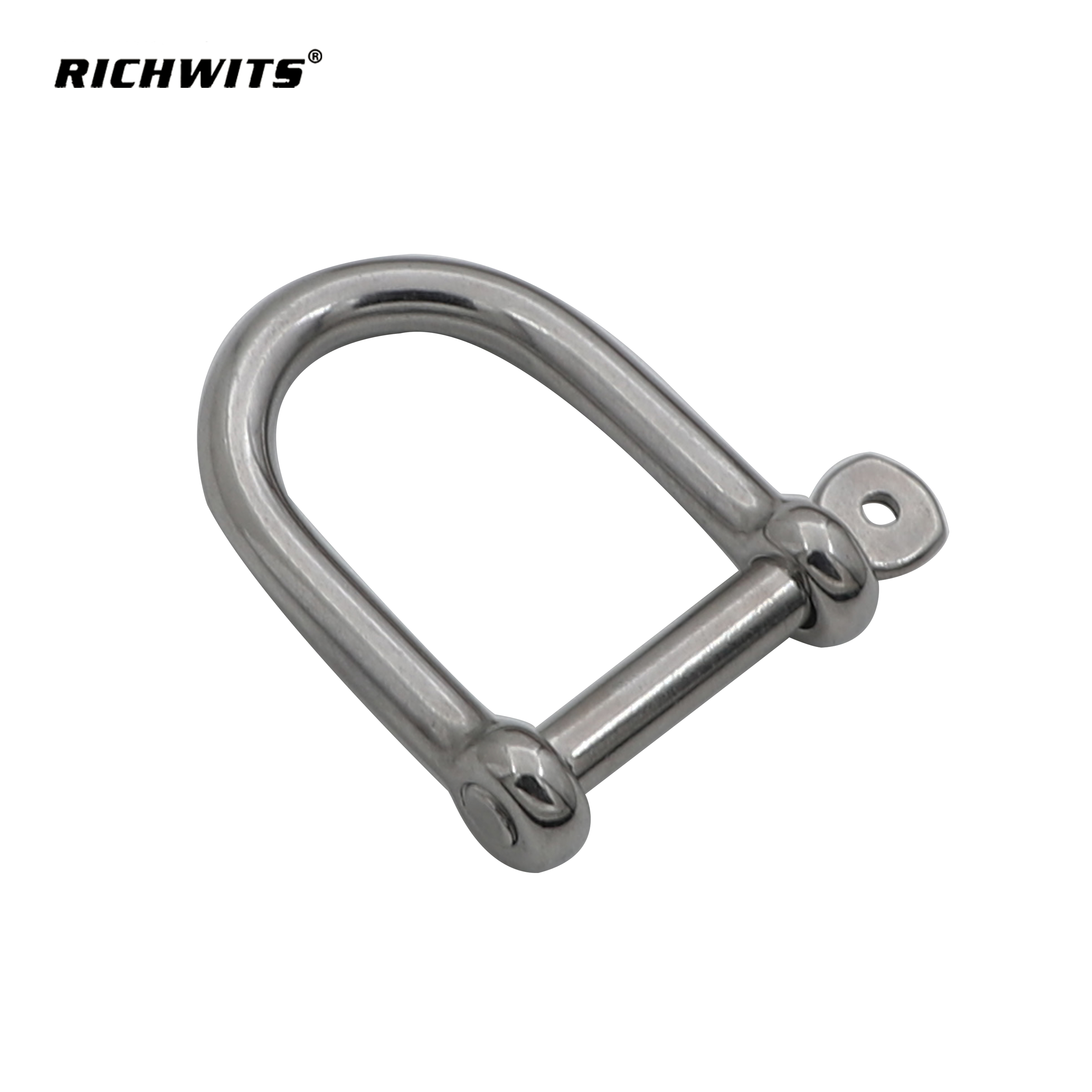 Accesorios de cadena de grillete de seguridad ensanchados tipo D de electropulido de acero inoxidable 316
